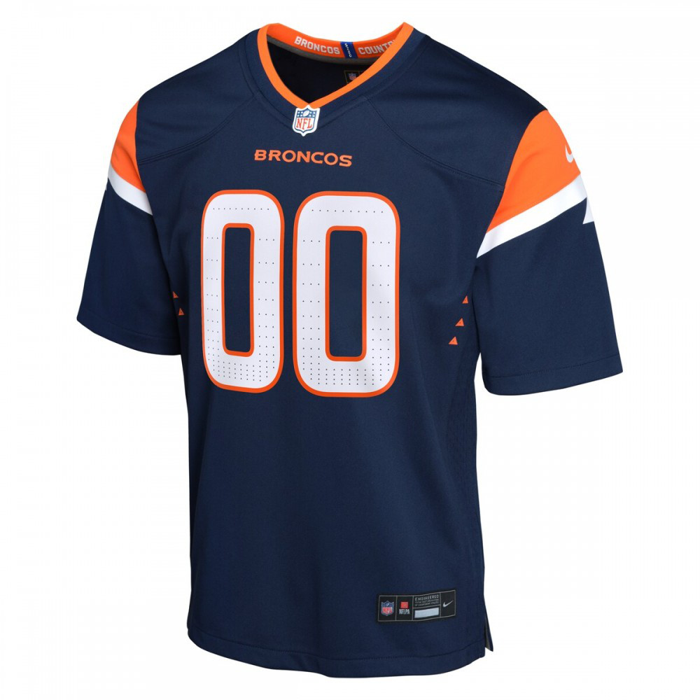 Denver Broncos Nike Youth Alternate Custom Game Jersey - Navy-Profan Arena